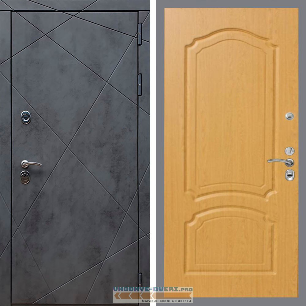 Входная дверь REX (Рекс) 13 Бетон ФЛ-140 дуб