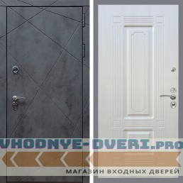 Входная дверь REX (Рекс) 13 Бетон ФЛ-2 Лиственница