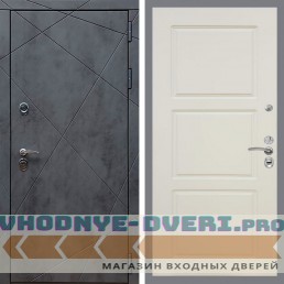 Входная дверь REX (Рекс) 13 Бетон ФЛ-3 Шампань