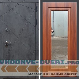 Входная дверь REX (Рекс) 13 Бетон ФЛЗ-120 итальянский орех