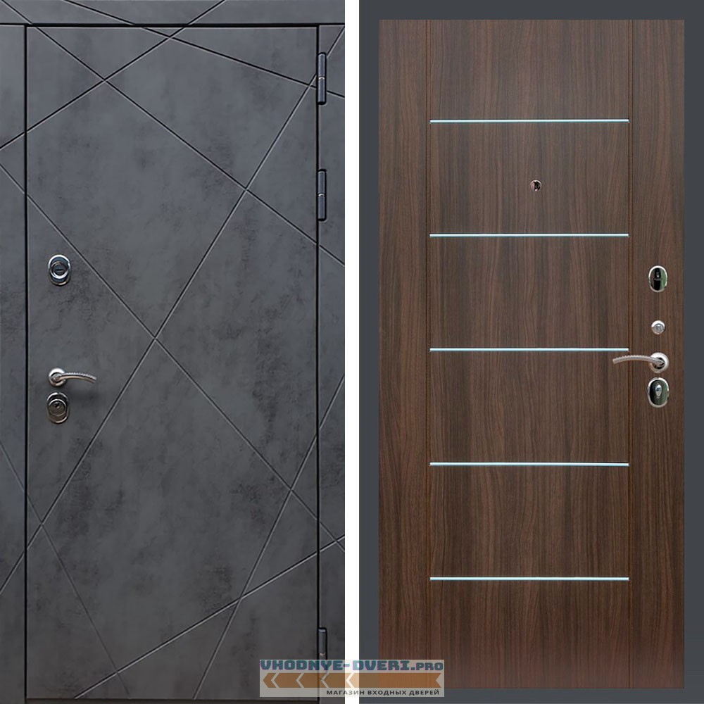 Входная дверь REX (Рекс) 13 Бетон B03 молдинги эковенге