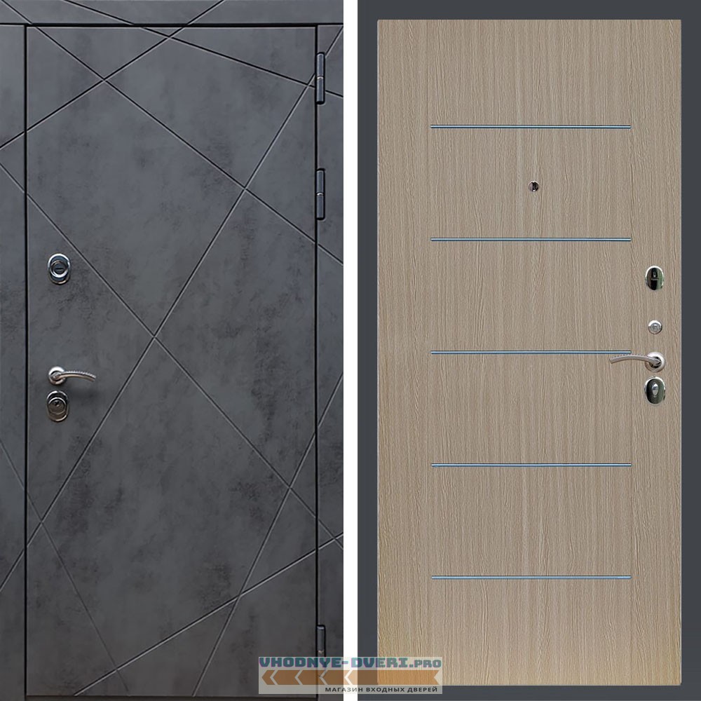 Входная дверь REX (Рекс) 13 Бетон B03 молдинги венге светлый