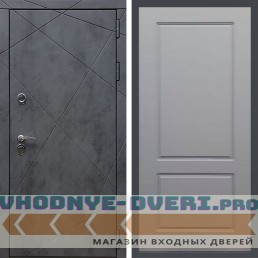 Дверь REX (Рекс) 13 Бетон ФЛ-117 силк титан