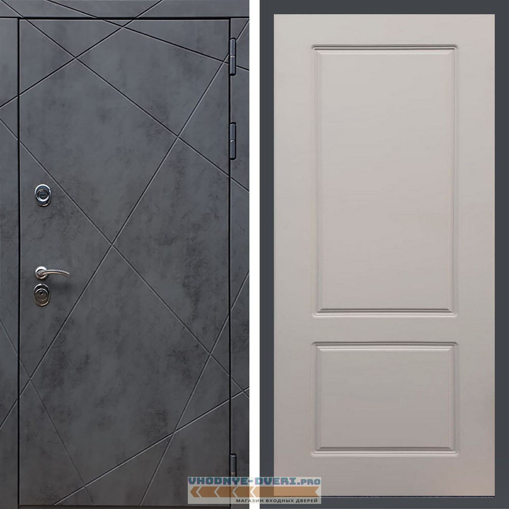 Входная дверь REX (Рекс) 13 Бетон ФЛ-117 софт грей