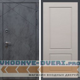 Входная дверь REX (Рекс) 13 Бетон ФЛ-117 софт грей