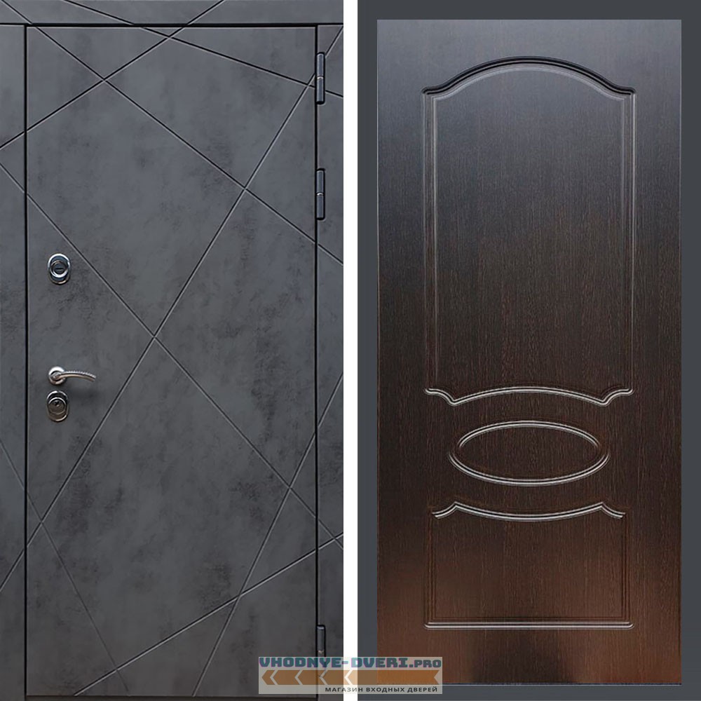 Входная дверь REX (Рекс) 13 Бетон ФЛ-128 венге