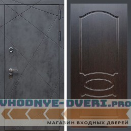 Входная дверь REX (Рекс) 13 Бетон ФЛ-128 венге