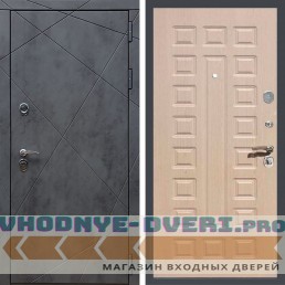 Входная дверь REX (Рекс) 13 Бетон ФЛ-183 беленый дуб