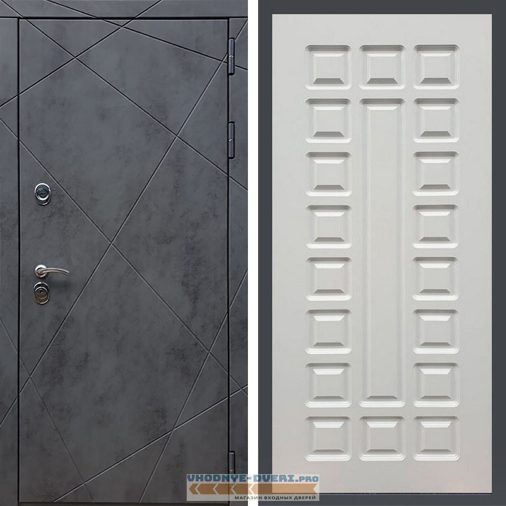 Дверь REX (Рекс) 13 Бетон ФЛ-183 белый ясень