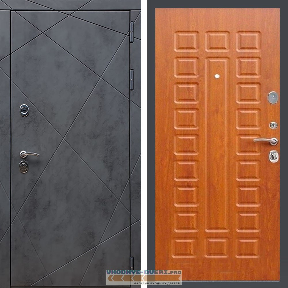 Входная дверь REX (Рекс) 13 Бетон ФЛ-183 дуб светлый