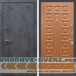 Входная дверь REX (Рекс) 13 Бетон ФЛ-183 орех темный