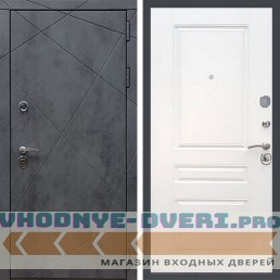 Входная дверь REX (Рекс) 13 Бетон ФЛ-243 белый ясень