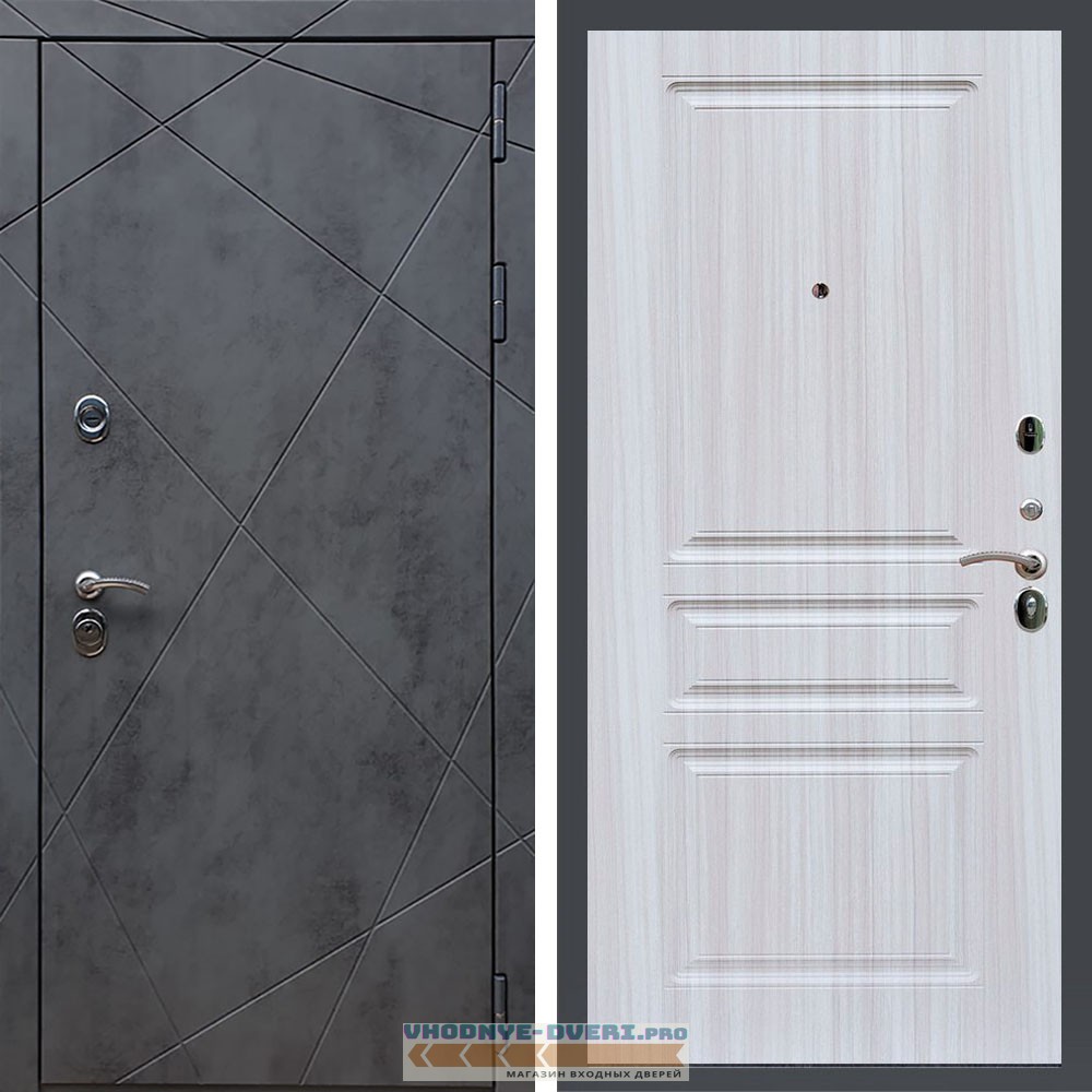 Входная дверь REX (Рекс) 13 Бетон ФЛ-243 Сандал светлый