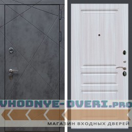 Входная дверь REX (Рекс) 13 Бетон ФЛ-243 Сандал светлый