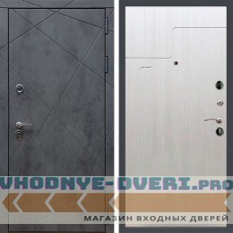 Входная дверь REX (Рекс) 13 Бетон ФЛ-246 лиственница беж