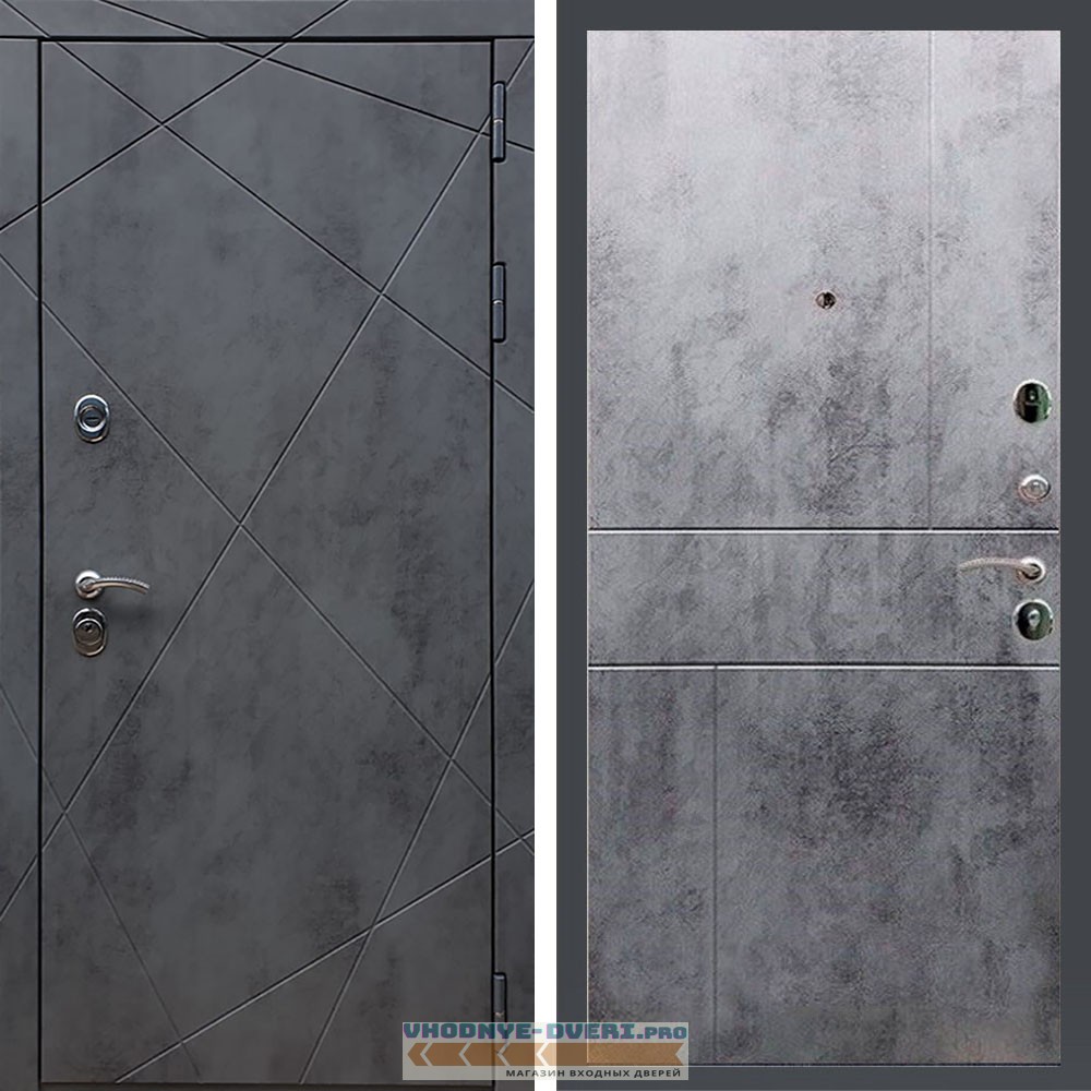 Входная дверь REX (Рекс) 13 Бетон ФЛ-290 бетон темный