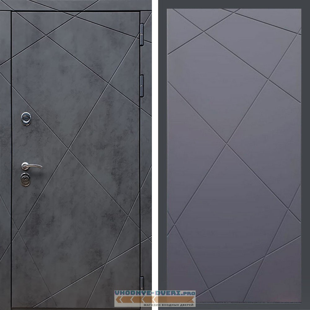 Входная дверь REX (Рекс) 13 Бетон ФЛ-291 силк титан