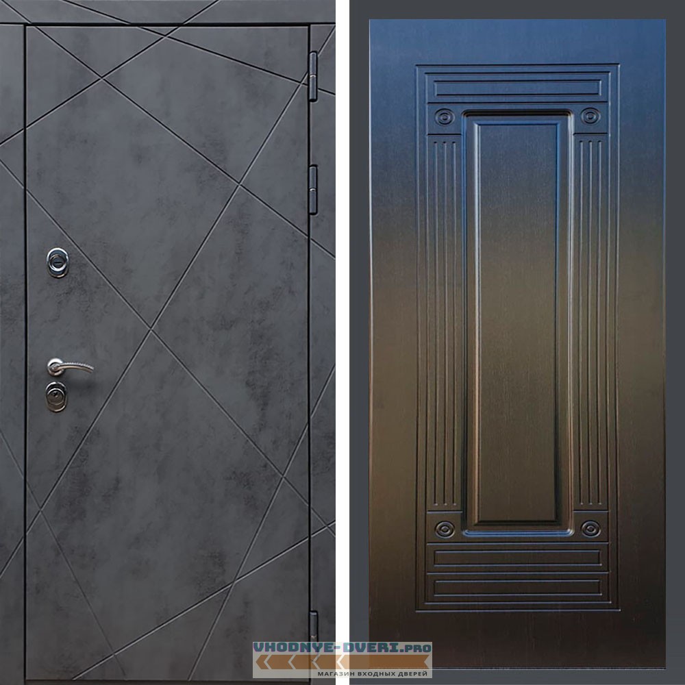 Входная дверь REX (Рекс) 13 Бетон ФЛ-4 венге