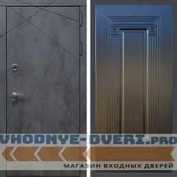 Входная дверь REX (Рекс) 13 Бетон ФЛ-4 венге