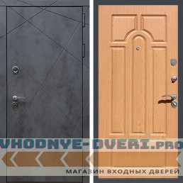 Входная дверь REX (Рекс) 13 Бетон ФЛ-58 дуб светлый