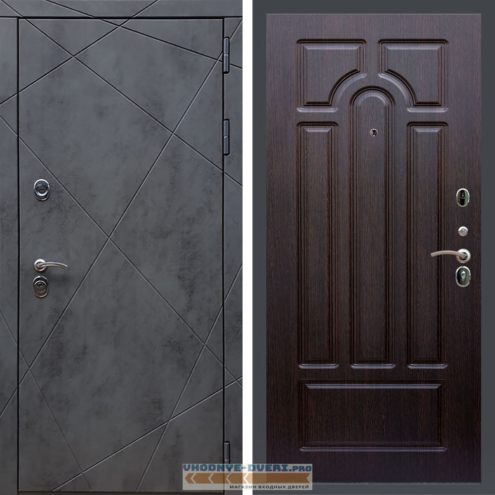 Входная дверь REX (Рекс) 13 Бетон ФЛ-58 Венге
