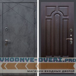 Входная дверь REX (Рекс) 13 Бетон ФЛ-58 Венге