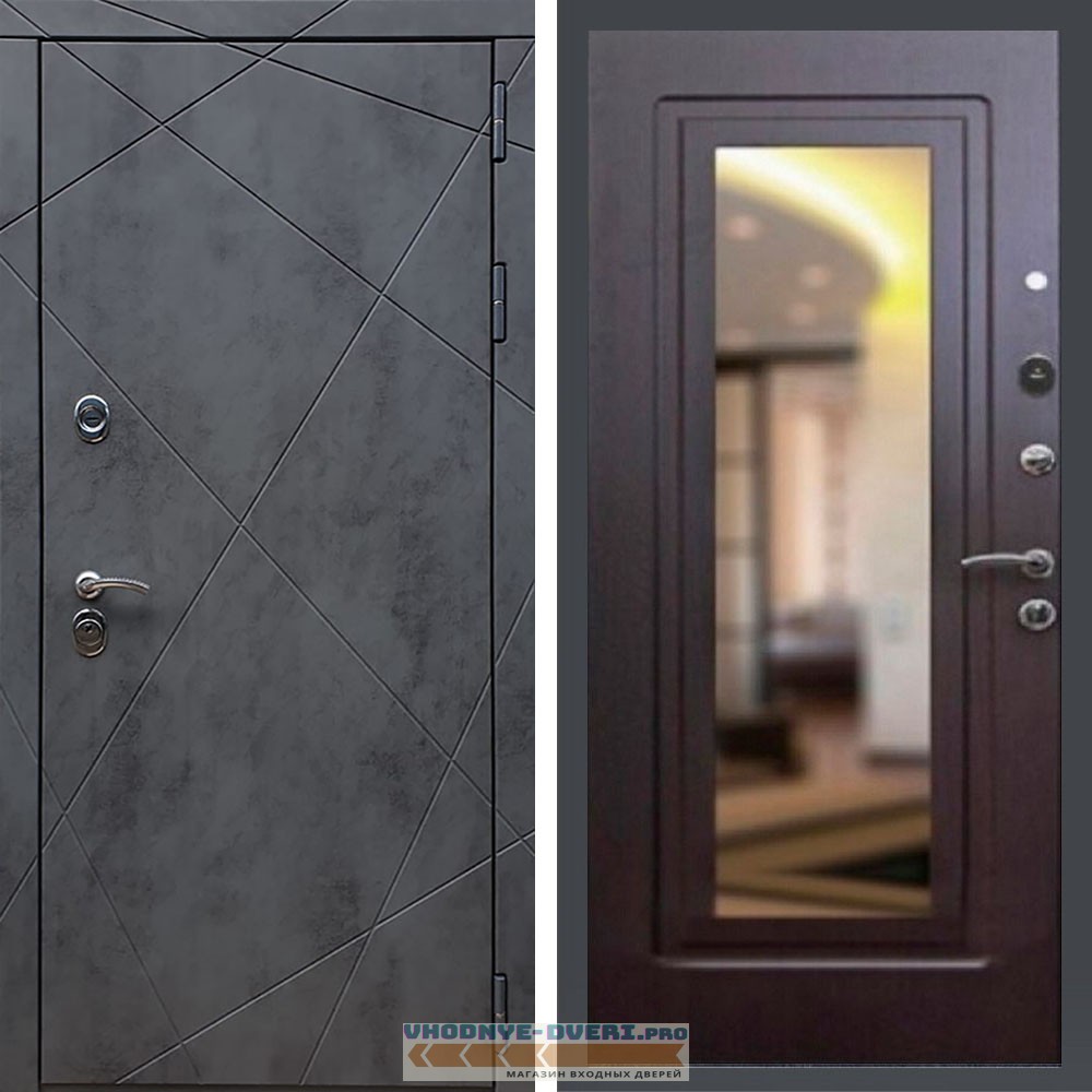 Входная дверь REX (Рекс) 13 Бетон ФЛЗ-120 венге