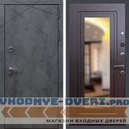 Входная дверь REX (Рекс) 13 Бетон ФЛЗ-120 венге