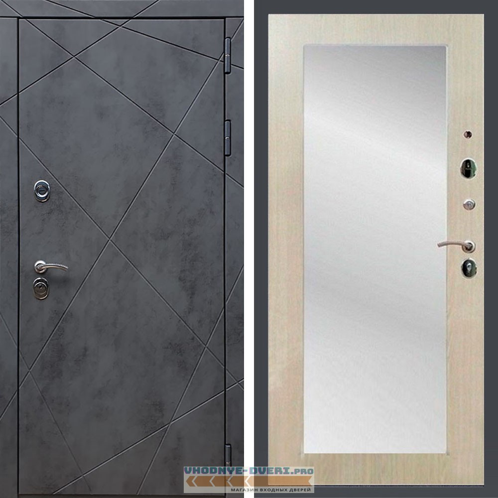 Входная дверь REX (Рекс) 13 Бетон пастораль беленый дуб