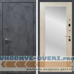 Входная дверь REX (Рекс) 13 Бетон пастораль беленый дуб