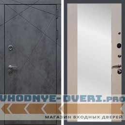 Входная дверь REX (Рекс) 13 Бетон сб-16 лиственница бежевая