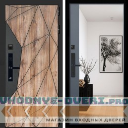 Входная дверь Inteko Авангард SMART + Зеркало панорама Графит