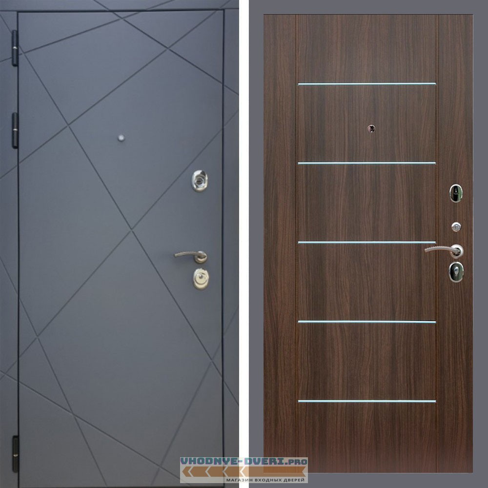 Входная дверь REX (Рекс) 13 Силк Титан B03 молдинги эковенге