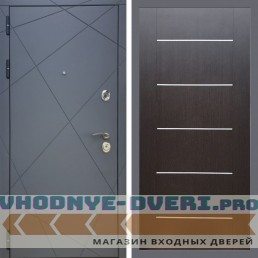 Входная дверь REX (Рекс) 13 Силк Титан B03 молдинги венге