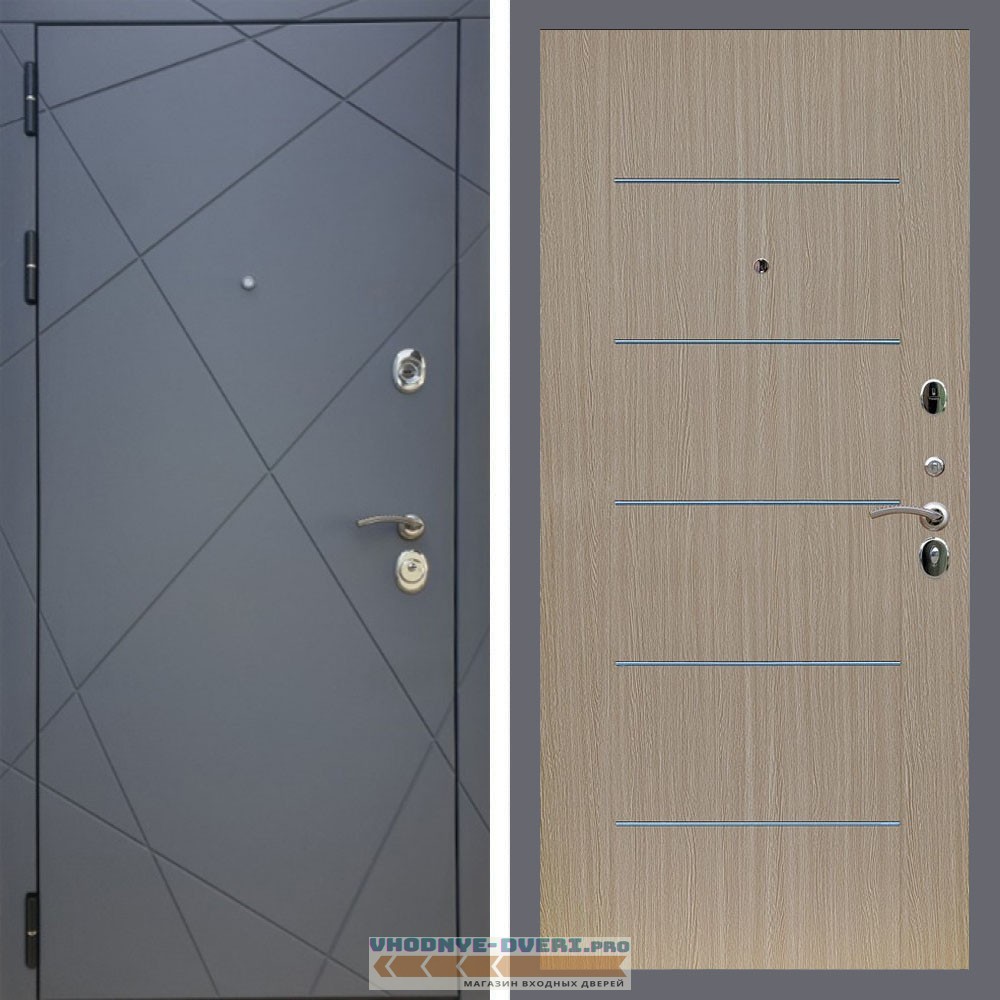 Входная дверь REX (Рекс) 13 Силк Титан B03 молдинги венге светлый