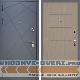 Входная дверь REX (Рекс) 13 Силк Титан B03 молдинги венге светлый