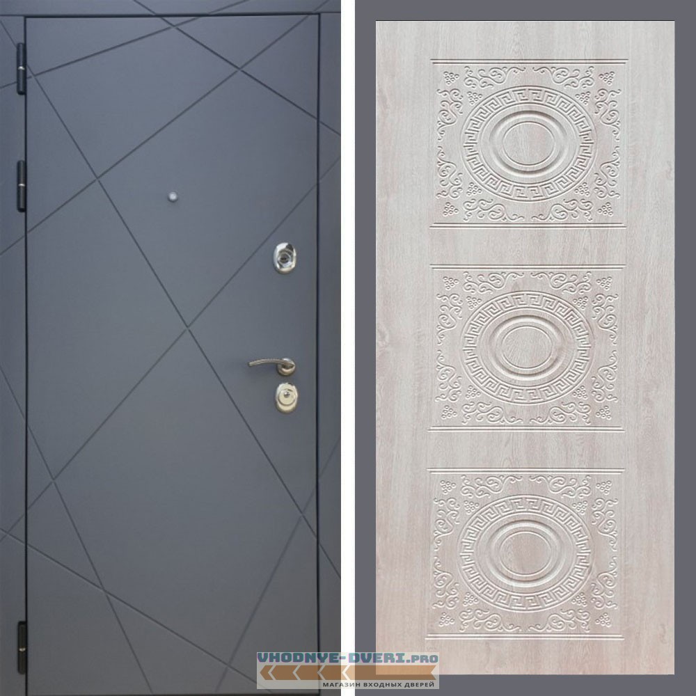 Входная дверь REX (Рекс) 13 Силк Титан д-18 сосна белая