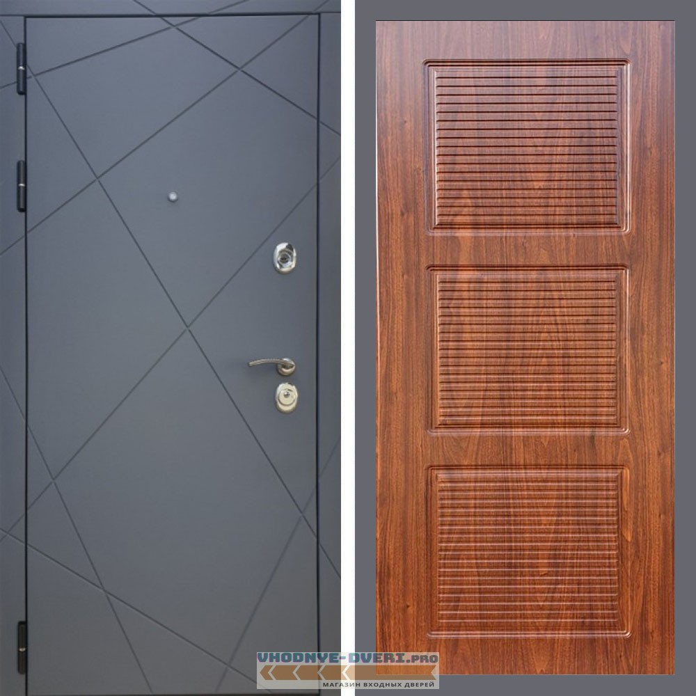 Входная дверь REX (Рекс) 13 Силк Титан ФЛ-1 мореная берёза