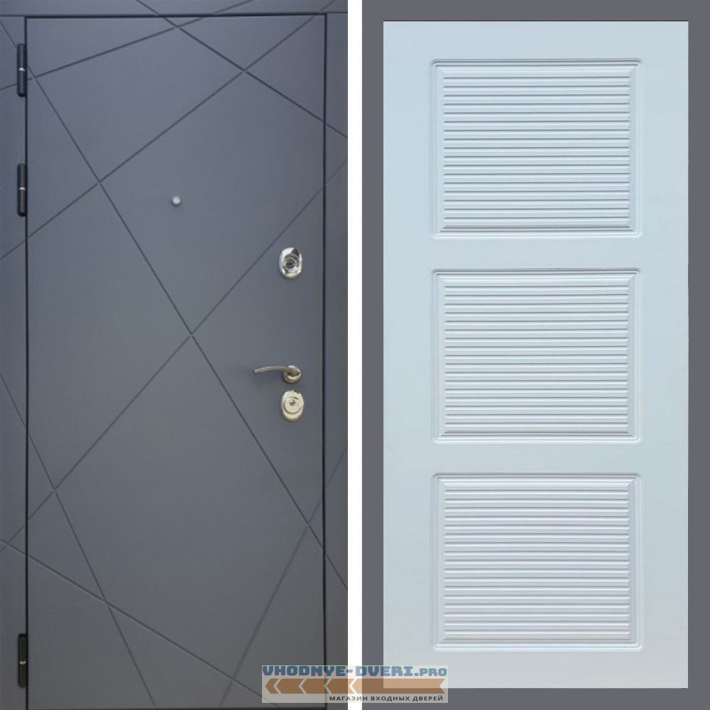 Входная дверь REX (Рекс) 13 Силк Титан ФЛ-1 белый матовый