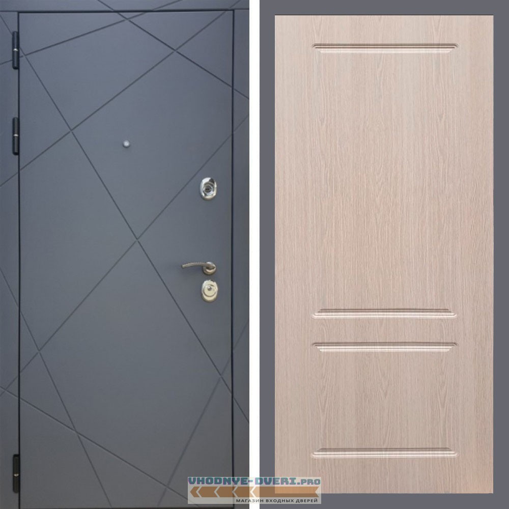 Входная дверь REX (Рекс) 13 Силк Титан ФЛ-117 беленый дуб