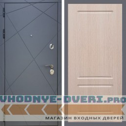 Входная дверь REX (Рекс) 13 Силк Титан ФЛ-117 беленый дуб