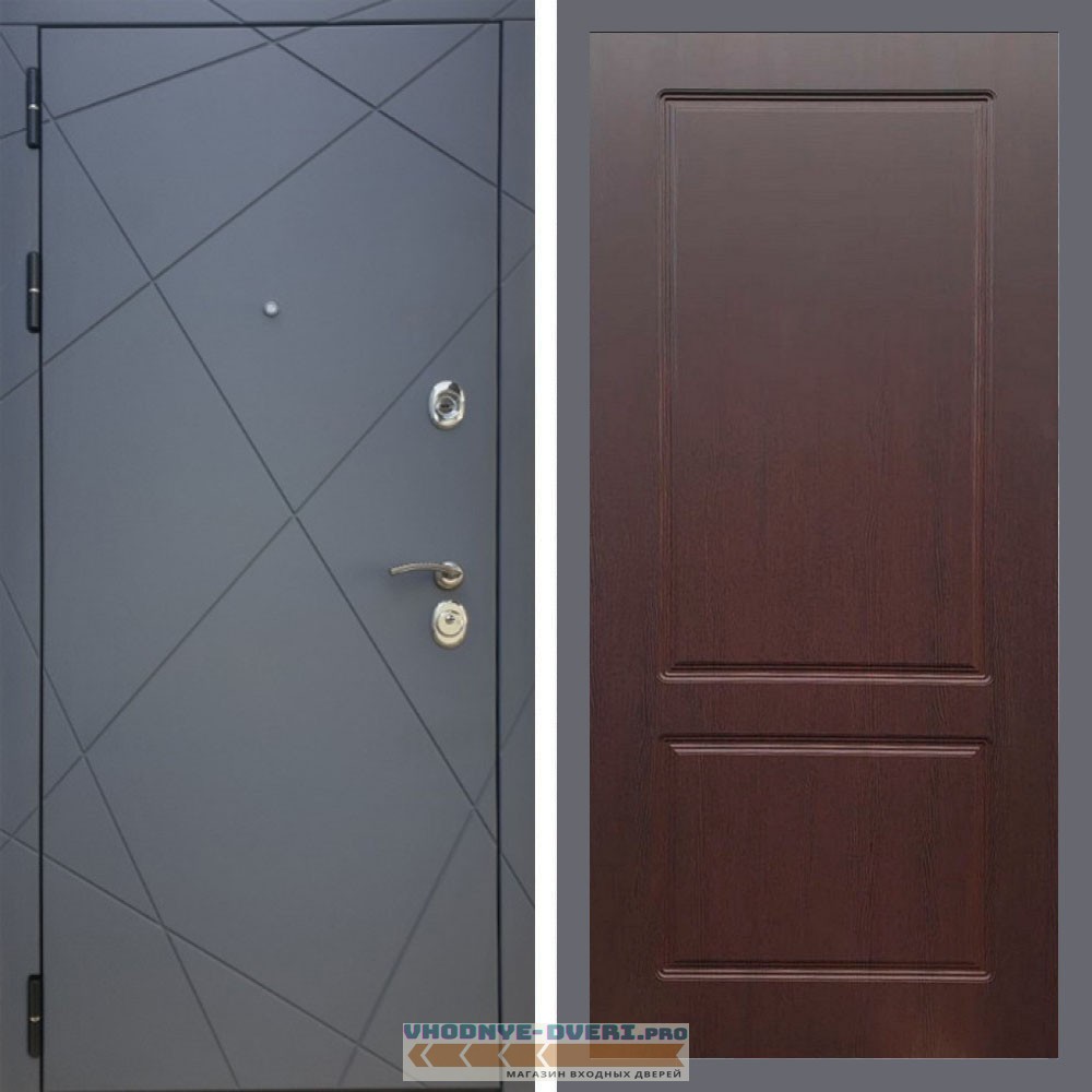 Входная дверь REX (Рекс) 13 Силк Титан ФЛ-117 орех премиум