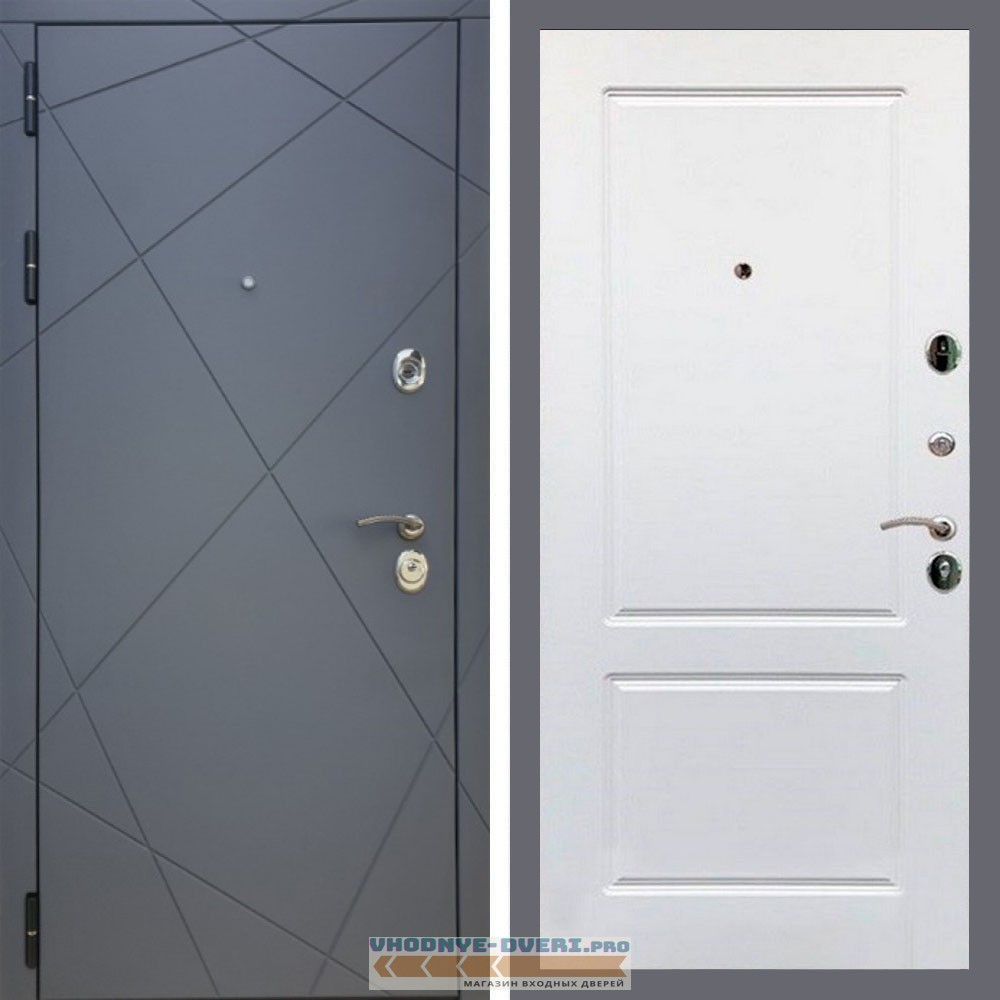 Входная дверь REX (Рекс) 13 Силк Титан ФЛ-117 белый матовый