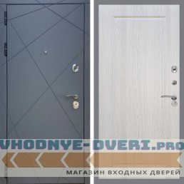 Входная дверь REX (Рекс) 13 Силк Титан ФЛ-119 Белый ясень