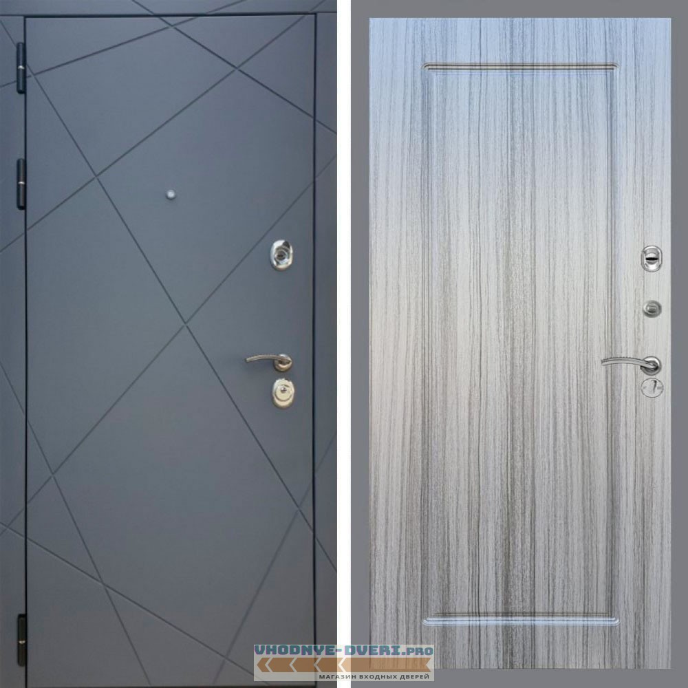 Входная дверь REX (Рекс) 13 Силк Титан ФЛ-119 Сандал серый