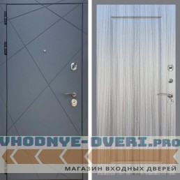 Входная дверь REX (Рекс) 13 Силк Титан ФЛ-119 Сандал серый