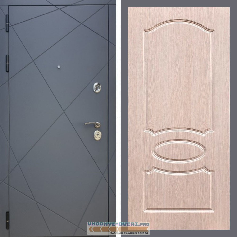 Дверь REX (Рекс) 13 Силк Титан ФЛ-128 беленый дуб