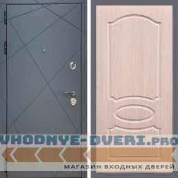 Дверь REX (Рекс) 13 Силк Титан ФЛ-128 беленый дуб