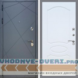 Входная дверь REX (Рекс) 13 Силк Титан ФЛ-128 белый ясень