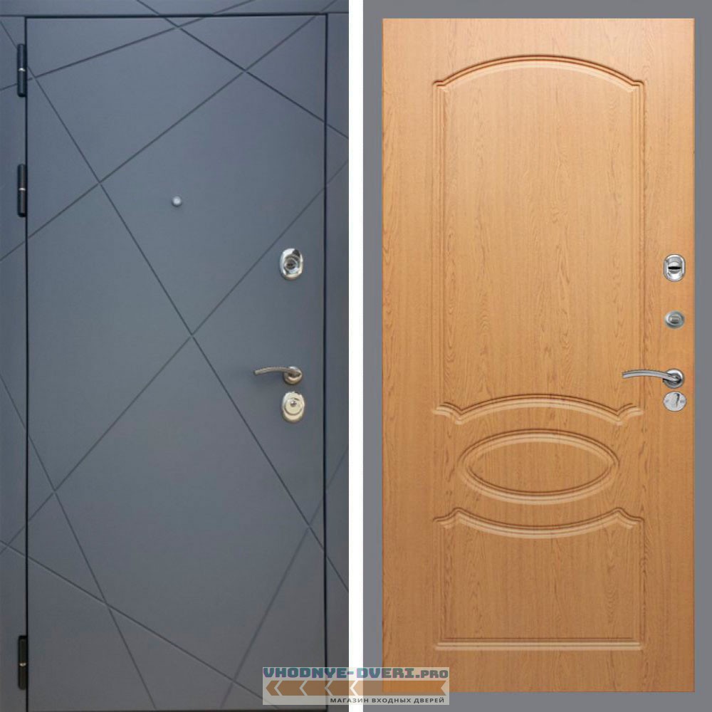 Входная дверь REX (Рекс) 13 Силк Титан ФЛ-128 Дуб светлый